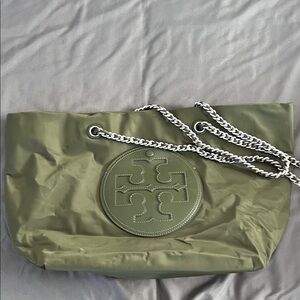 Tory Burch Olive Ella Tote with Chain Strap
